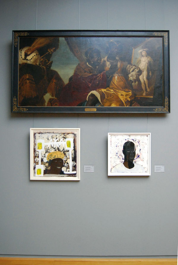 งานร่วมสมัย ภาพบุคคลผิวสีที่แอบแทรกอยู่กับจิตรกรรมสมัยศตวรรณที่ 16 ในพิพิธภัณฑ์ศิลปะพระราชวังวิลเฮลม์ เมืองคาซเซิล